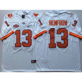 NCAA Clemson Tigers 13 Hunter Renfrow White Football Limited Men Jersey