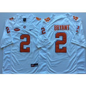 NCAA Clemson Tigers 2 Kelly Bryant White Football Men Jersey NCAA Clemson Tigers 2 Kelly Bryant White Football Men Jersey