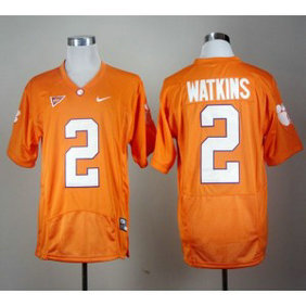 NCAA Clemson Tigers 2 Sammy Watkins Orange Pro Combat Men Jersey