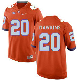 NCAA Clemson Tigers 20 Brian Dawkins Orange College Football Men Jersey