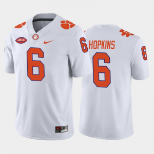 NCAA Clemson Tigers 6 DeAndre Hopkins White Football Men Jersey