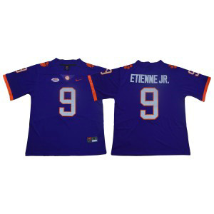 NCAA Clemson Tigers 9 Travis Etienne Jr. Purple Nike College Football Men Jersey