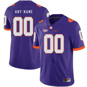 NCAA Clemson Tigers Purple Customized Nike College Football Men Jersey NCAA Clemson Tigers Purple Customized Nike College Football Men Jersey