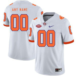 NCAA Clemson Tigers White Customized Nike College Football Men Jersey NCAA Clemson Tigers White Customized Nike College Football Men Jersey