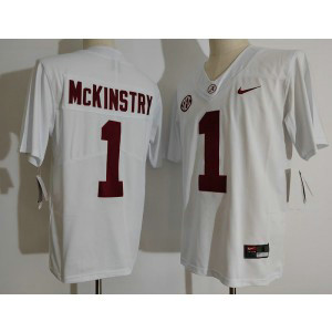NCAA Crimson Tide 1 Mckinstry White Vapor Limited Men Jersey