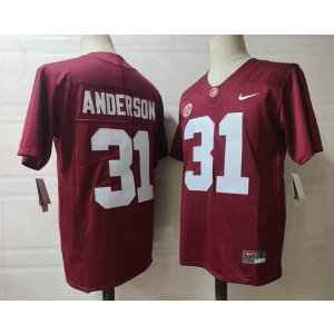NCAA Crimson Tide 31 Anderson Red Vapor Limited Men Jersey