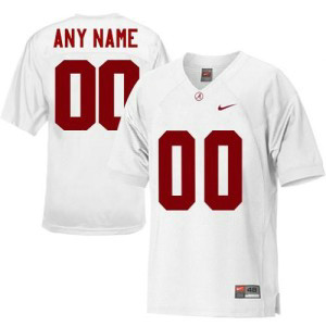 NCAA Crimson Tide White Customized Men Jersey