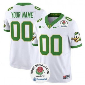 NCAA Ducks Customized White Rose Bowl F.U.S.E. Vapor Limited Men Jersey NCAA Ducks Customized White Rose Bowl F.U.S.E. Vapor Limited Men Jersey