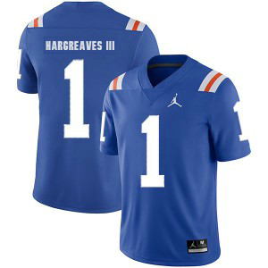 NCAA Florida Gators 1 Vernon Hargreaves Blue Throwback College Football Men Jersey