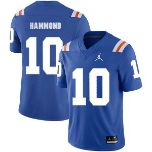 NCAA Florida Gators 10 Josh Hammond Blue Throwback College Football Men Jersey