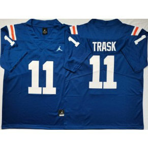 NCAA Florida Gators 11 Kyle Trask Blue Throwback College Football Men Jersey