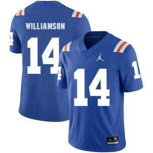 NCAA Florida Gators 14 Chris Williamson Blue Throwback College Football Men Jersey