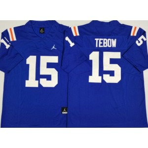 NCAA Florida Gators 15 Tim Tebow Blue Throwback College Football Men Jersey