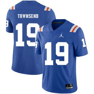 NCAA Florida Gators 19 Johnny Townsend Blue Throwback College Football Men Jersey