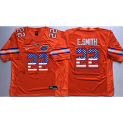 NCAA Florida Gators 22 Emmitt Smith Orange USA Flag Men Jersey NCAA Florida Gators 22 Emmitt Smith Orange USA Flag Men Jersey