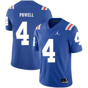 NCAA Florida Gators 4 Brandon Powell Blue Throwback College Football Men Jersey
