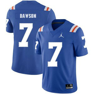 NCAA Florida Gators 7 Duke Dawson Blue Throwback College Football Men Jersey