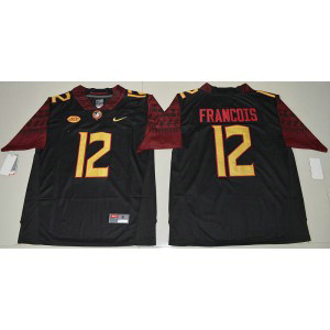 NCAA Florida State Seminoles 12 Deondre Francois Football Black Men Jersey NCAA Florida State Seminoles 12 Deondre Francois Football Black Men Jersey