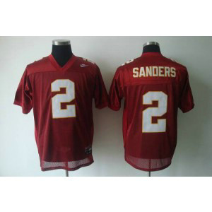 NCAA Florida State Seminoles 2 Deion Sanders Red Men Jersey