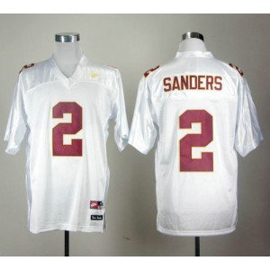 NCAA Florida State Seminoles 2 Deion Sanders White Men Jersey NCAA Florida State Seminoles 2 Deion Sanders White Men Jersey