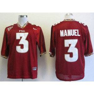NCAA Florida State Seminoles 3 E.J Manuel Red Men Jersey