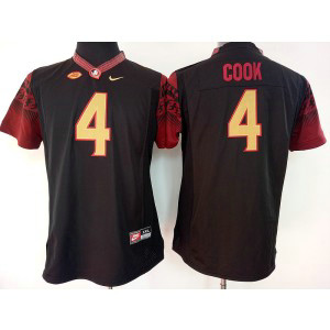 NCAA Florida State Seminoles 4 Dalvin Cook Black College Football Men Jersey