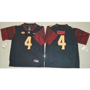 NCAA Florida State Seminoles 4 Dalvin Cook Black Men Jersey