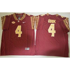 NCAA Florida State Seminoles 4 Dalvin Cook Red Men Jersey