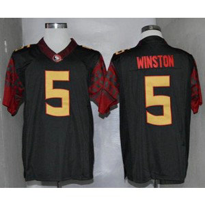 NCAA Florida State Seminoles 5 Jameis Winston Black Limited Men Jersey