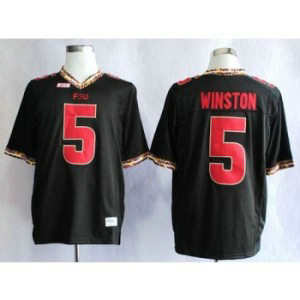 NCAA Florida State Seminoles 5 Jameis Winston Black Men Jersey NCAA Florida State Seminoles 5 Jameis Winston Black Men Jersey