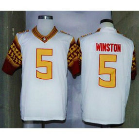 NCAA Florida State Seminoles 5 Jameis Winston White Limited Men Jersey NCAA Florida State Seminoles 5 Jameis Winston White Limited Men Jersey