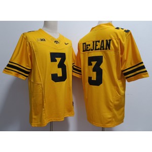 NCAA Iowa Hawkeyes 3 Cooper DeJean Yellow 2023 F.U.S.E Vapor Limited Men Jersey