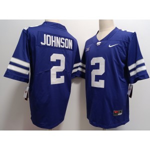 NCAA Kansas State Wildcats 2 Avery Johnson Purple Vapor Limited Men Jersey