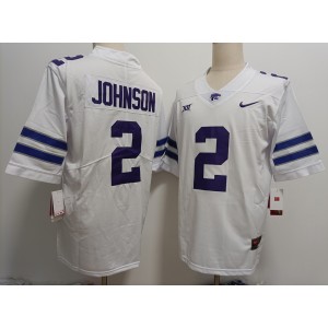NCAA Kansas State Wildcats 2 Avery Johnson White Vapor Limited Men Jersey