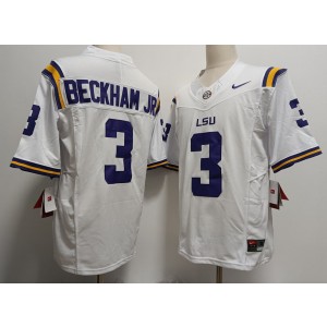 NCAA LSU Tigers 3 Odell Beckham Jr White F.U.S.E Vapor Limited Men Jersey