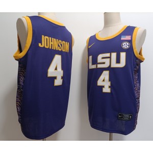 NCAA LSU Tigers 4 Flau'jae Johnson Purple Vapor Limited Men Jersey NCAA LSU Tigers 4 Flau'jae Johnson Purple Vapor Limited Men Jersey