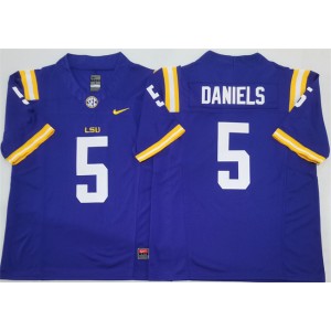 NCAA LSU Tigers 5 Jayden Daniels Purple F.U.S.E. Vapor Limited Men Jersey NCAA LSU Tigers 5 Jayden Daniels Purple F.U.S.E. Vapor Limited Men Jersey
