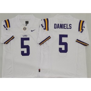 NCAA LSU Tigers 5 Jayden Daniels White F.U.S.E. Vapor Limited Men Jersey NCAA LSU Tigers 5 Jayden Daniels White F.U.S.E. Vapor Limited Men Jersey