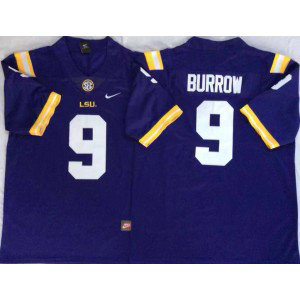 NCAA LSU Tigers 9 Joe Burrow Purple Nike College Football Men Jersey NCAA LSU Tigers 9 Joe Burrow Purple Nike College Football Men Jersey