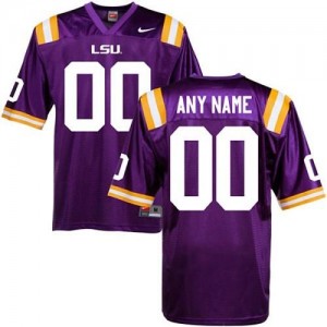 NCAA LSU Tigers Purple Customized Men Jersey