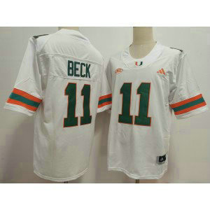 NCAA Miami Hurricanes 11 Carson Beck White Vapor Limited Men Jersey NCAA Miami Hurricanes 11 Carson Beck White Vapor Limited Men Jersey