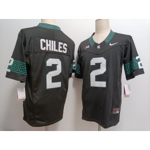 NCAA Michigan State Spartans 2 Aidan Chiles Black F.U.S.E. Vapor Limited Men Jersey