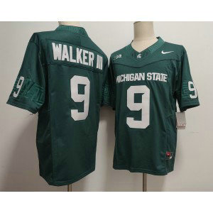 NCAA Michigan State Spartans 9 Kenneth Walker III Green F.U.S.E. Vapor Limited Men Jersey