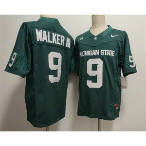 NCAA Michigan State Spartans Green 9 WALKER III Green F.U.S.E. Vapor Limited Men Jersey