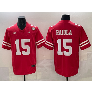 NCAA Nebraska Cornhuskers 15 Dylan Raiola Red F.U.S.E. Vapor Limited Men Jersey