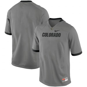 NCAA Nike Colorado Buffaloes Gray Custom Men Jersey NCAA Nike Colorado Buffaloes Gray Custom Men Jersey