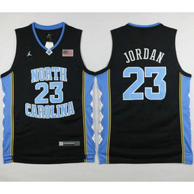 NCAA North Carolina Tar Heels 23 Michael Jordan Black Basketball Men Jersey