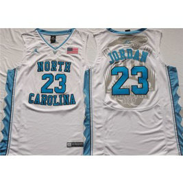 NCAA North Carolina Tar Heels 23 Michael Jordan White Men Jersey NCAA North Carolina Tar Heels 23 Michael Jordan White Men Jersey