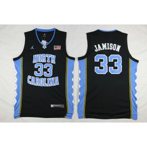NCAA North Carolina Tar Heels 33 Antawn Jamison Black Basketball Swingman Men Jersey