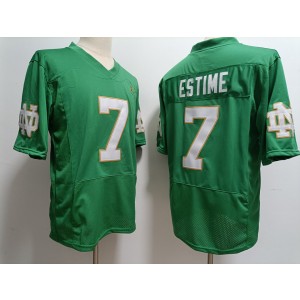 NCAA Notre Dame 7 Audric Estime Green Limited Men Jersey